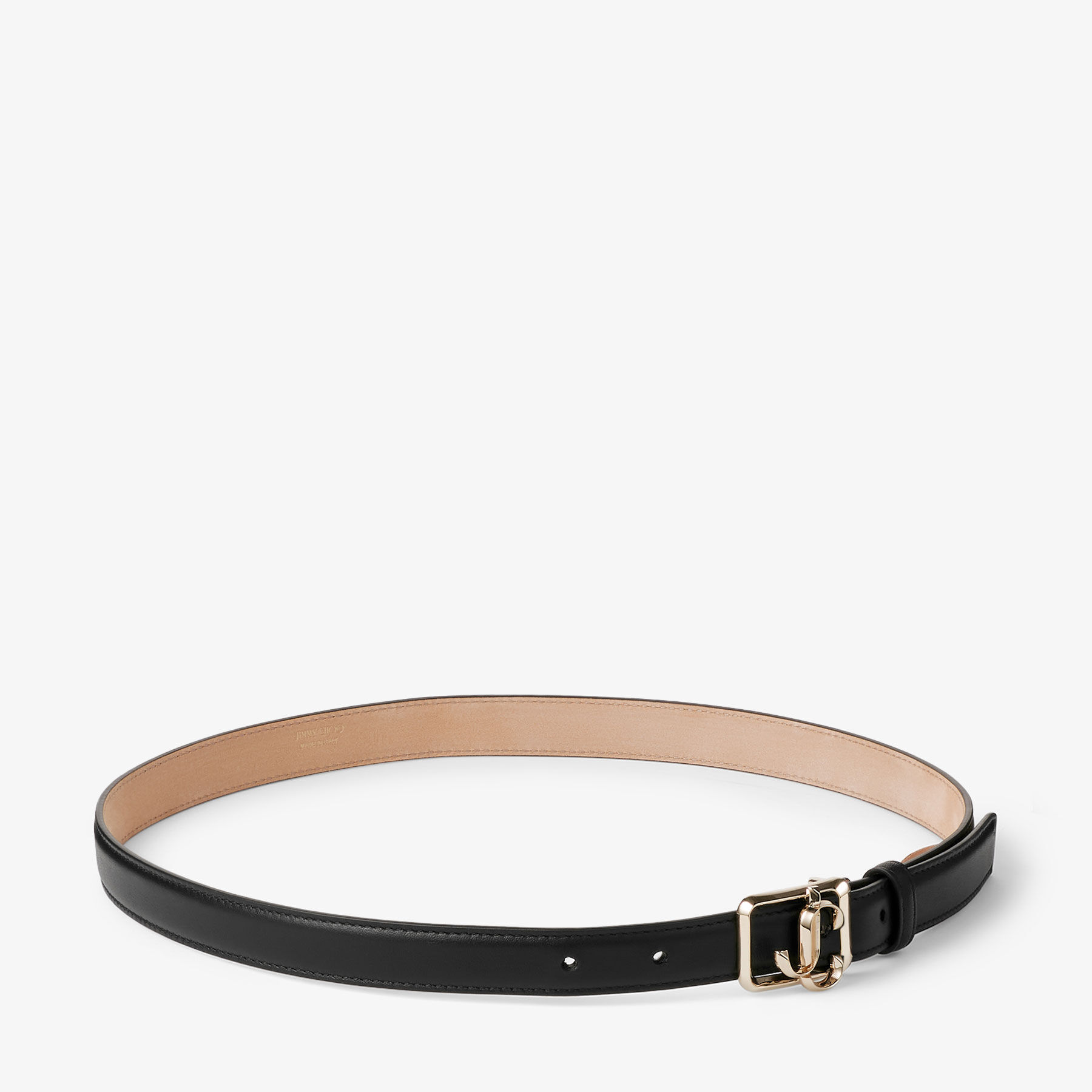 JC Square Belt | Black カーフレザー JC スクエアバックル