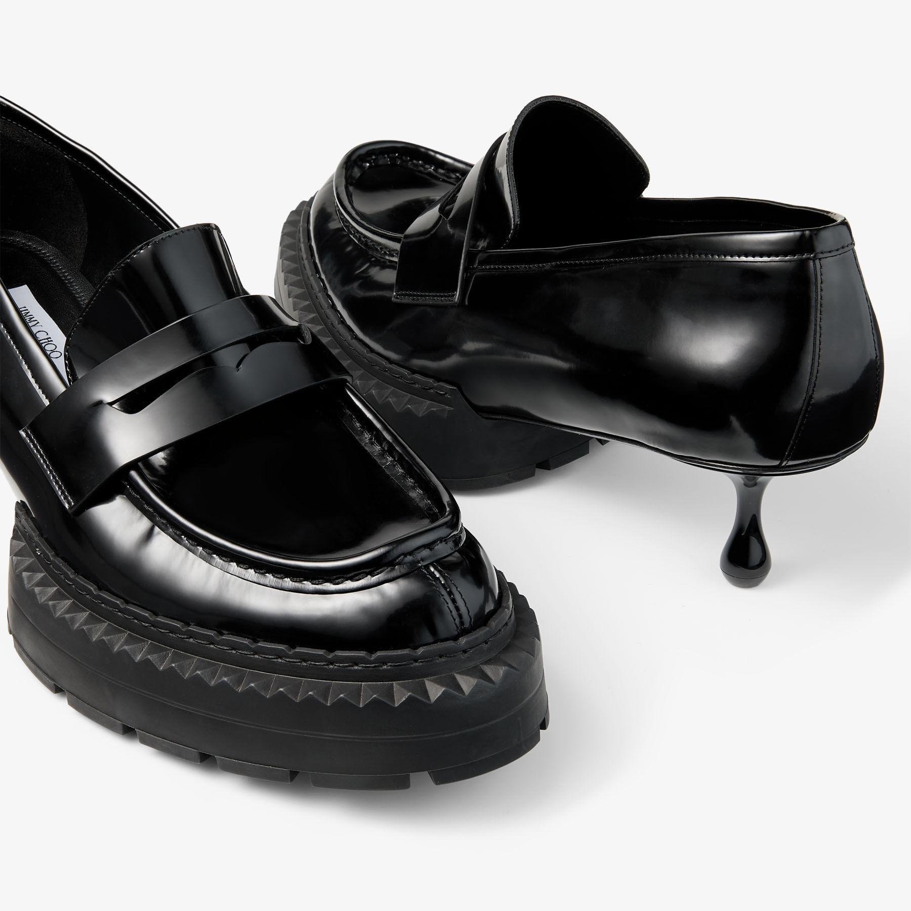 JIMMY CHOO noir kei ninomiya マキシ ローファー | ブラック