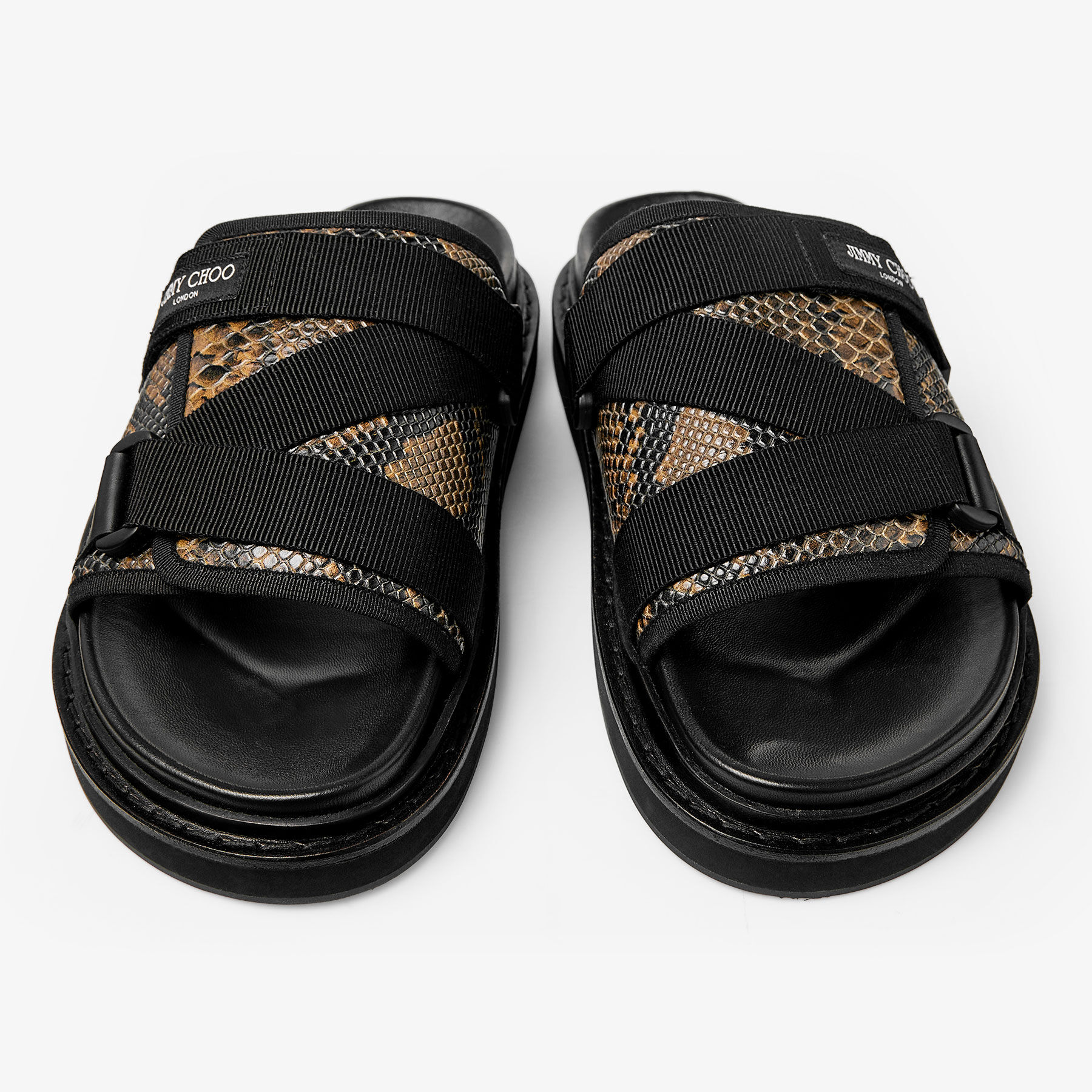 アーロー スライド | シガー スネークプリントレザー・スライド