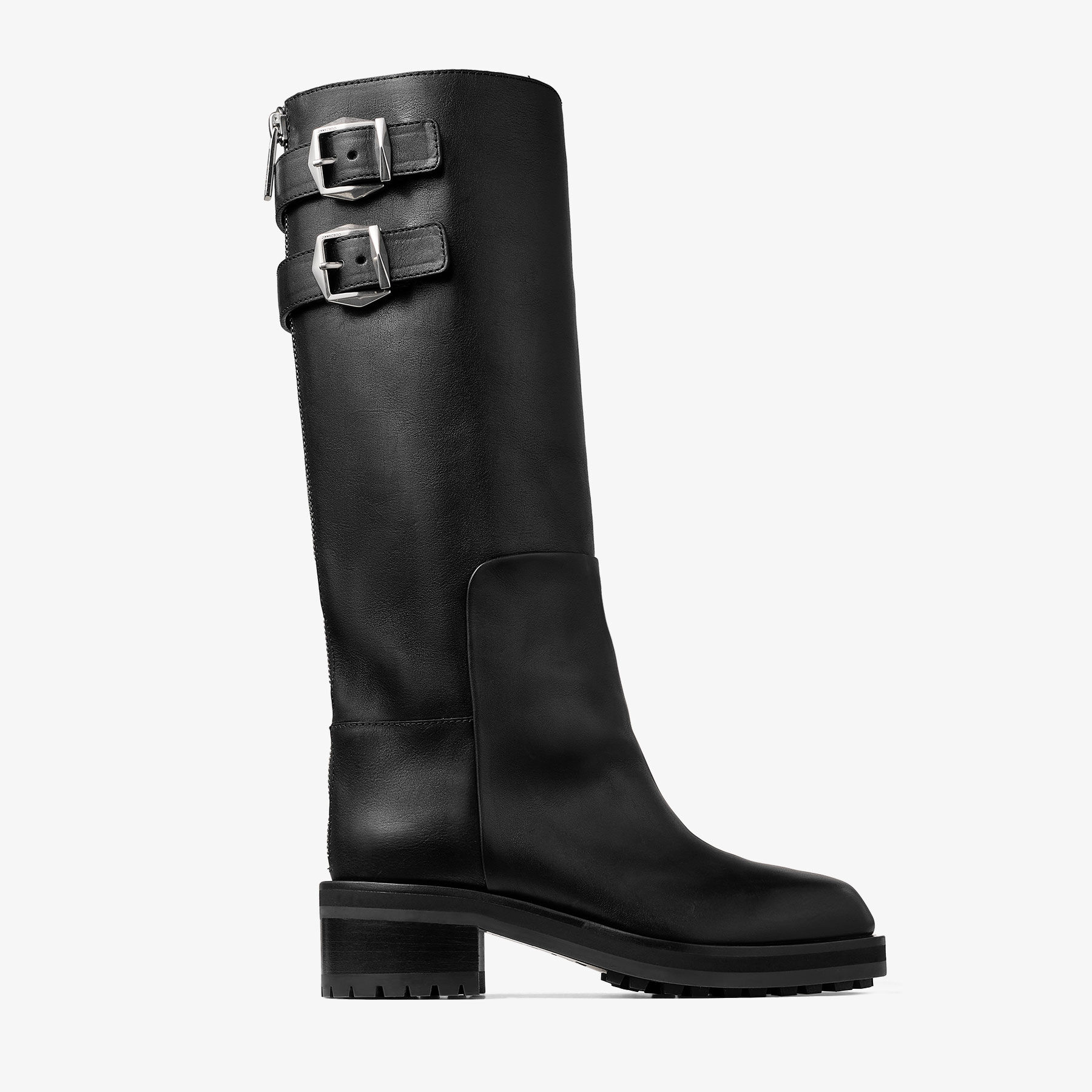 ELIAS ZIP BOOT | ブラック カーフレザー・ジップアップブーツ | 2023年オータムコレクション | ジミー チュウ JP