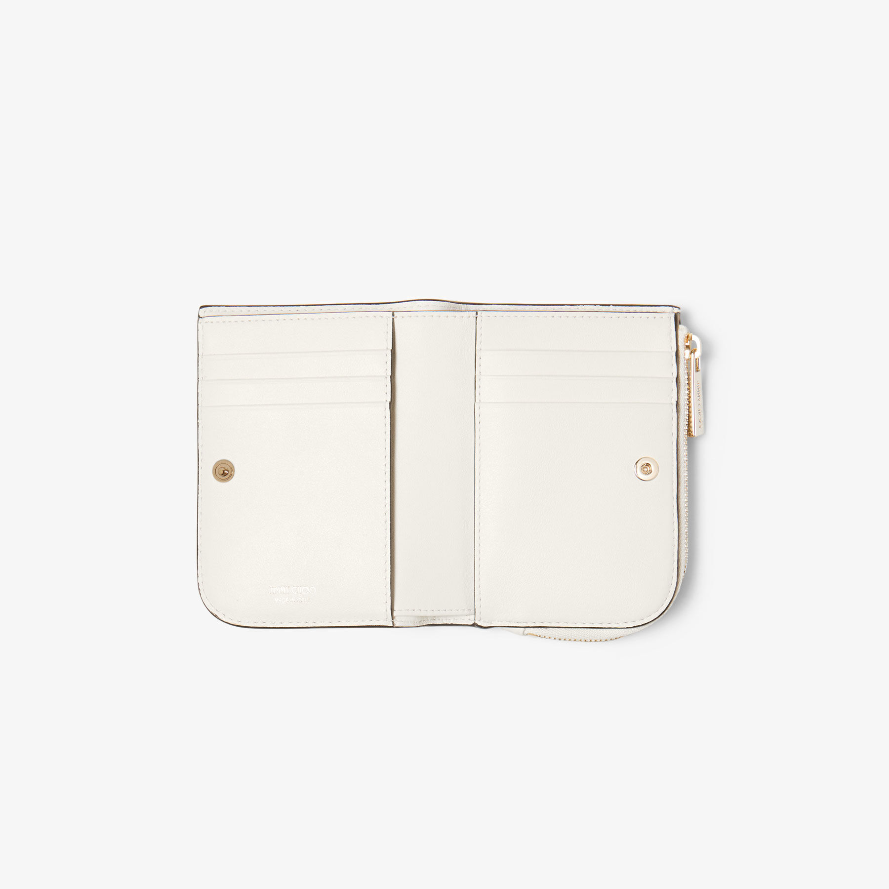 コンパクトジップ ウォレット | ラテ レザー・ウォレット | ジミー チュウ