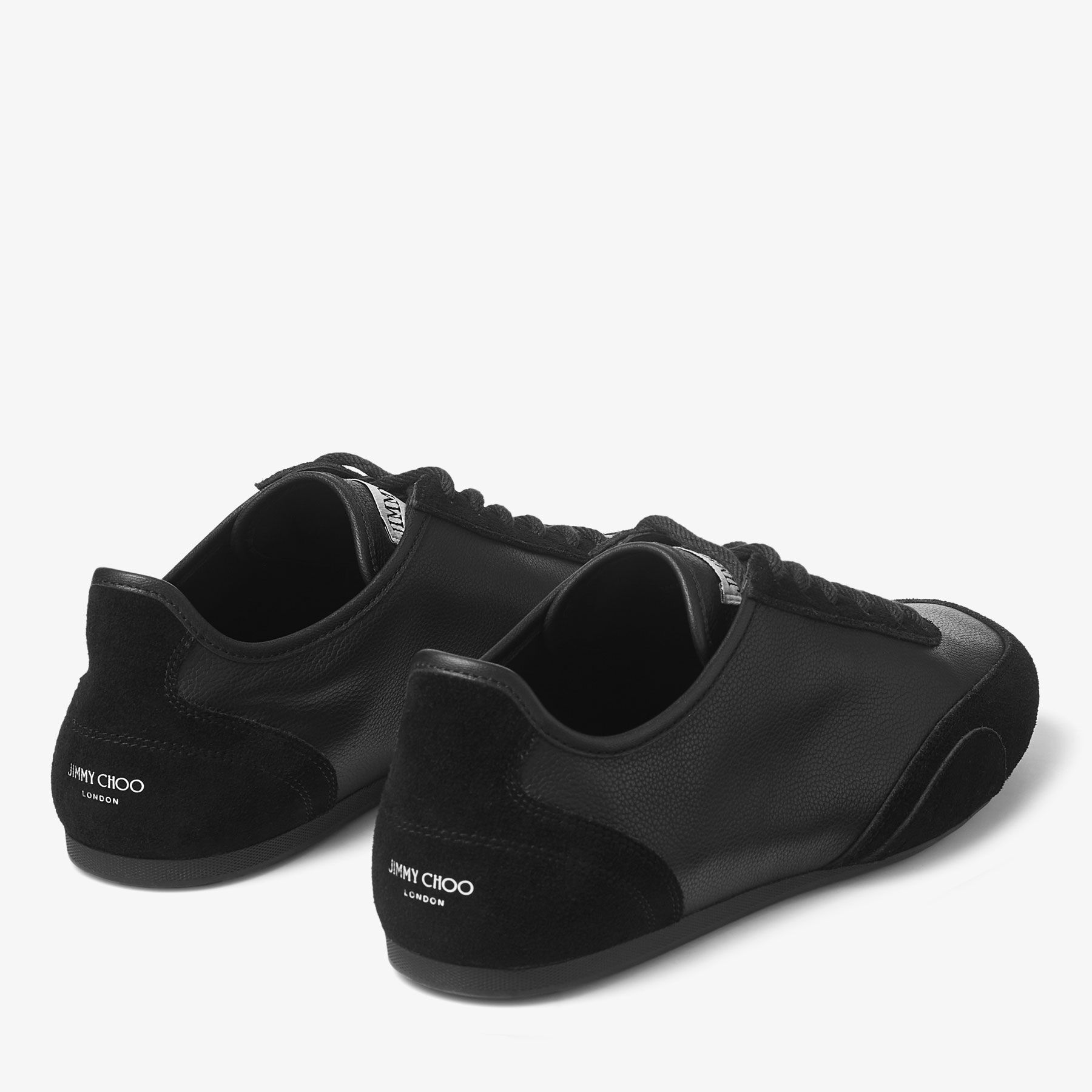 サニー M | ブラック スエード / レザー・ローカット スニーカー