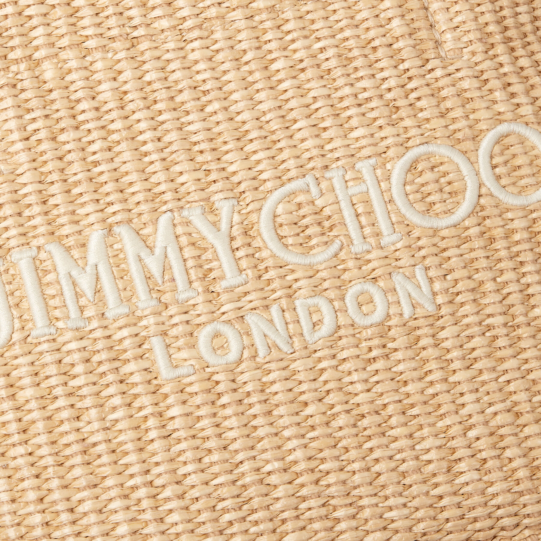Beach Tote E/W Mini | 刺繍入り Natural ラフィア・ミニトート