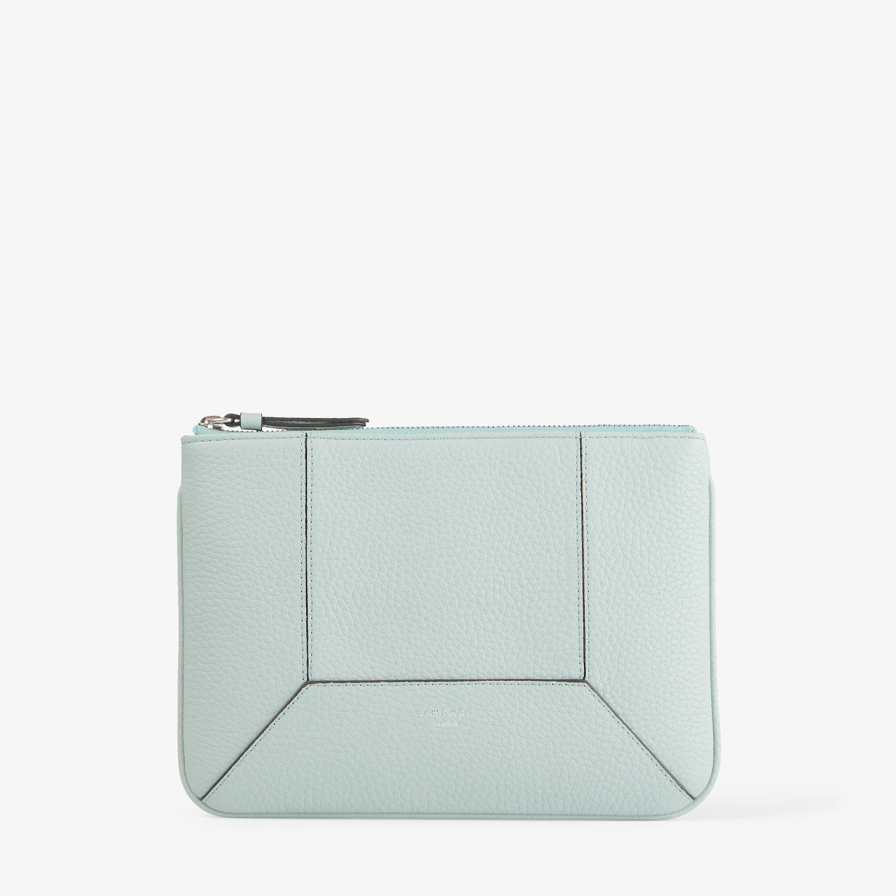 直営店‐Jimmy Choo‐ JC Envolope ポーチ JIMMY CHOO JC EnvelopePouchJCエンブレム付き メタリックポーチ