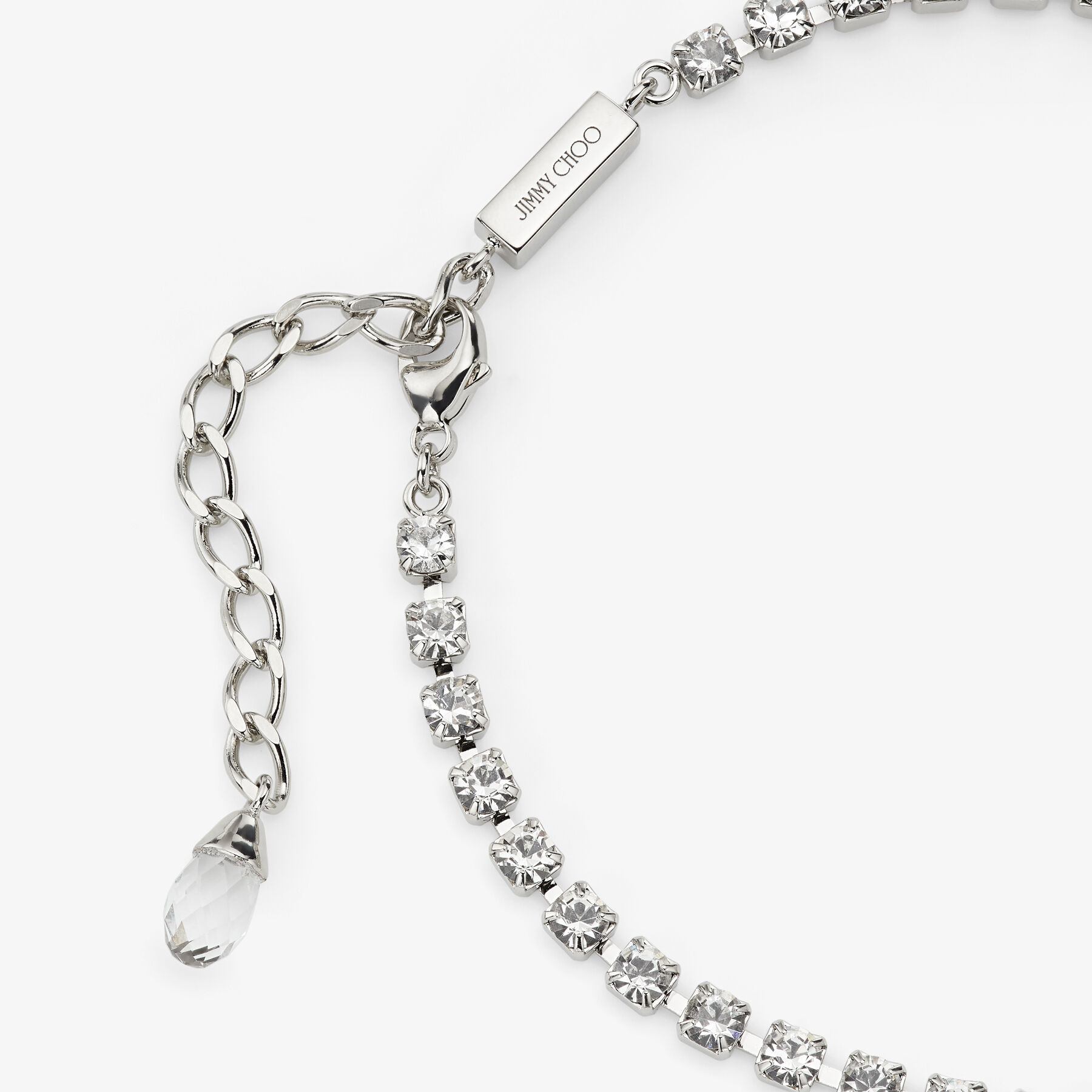 クリスタル付き シルバー仕上げメタル アンクレット | Saeda Anklet クリスタル付き シルバー仕上げメタル アンクレット | Saeda Anklet
