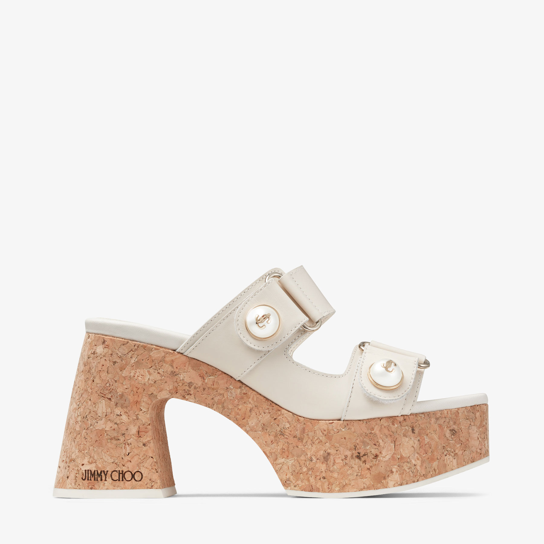 Fayence Wedge 95|Latte レザー・ウェッジ| ジミー チュウ JP