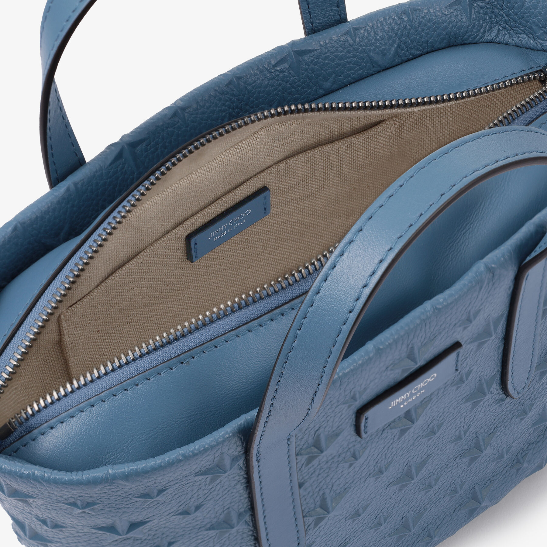 Pimlico/S Mini | Deep Denim エンボス レザー・ミニトートバッグ