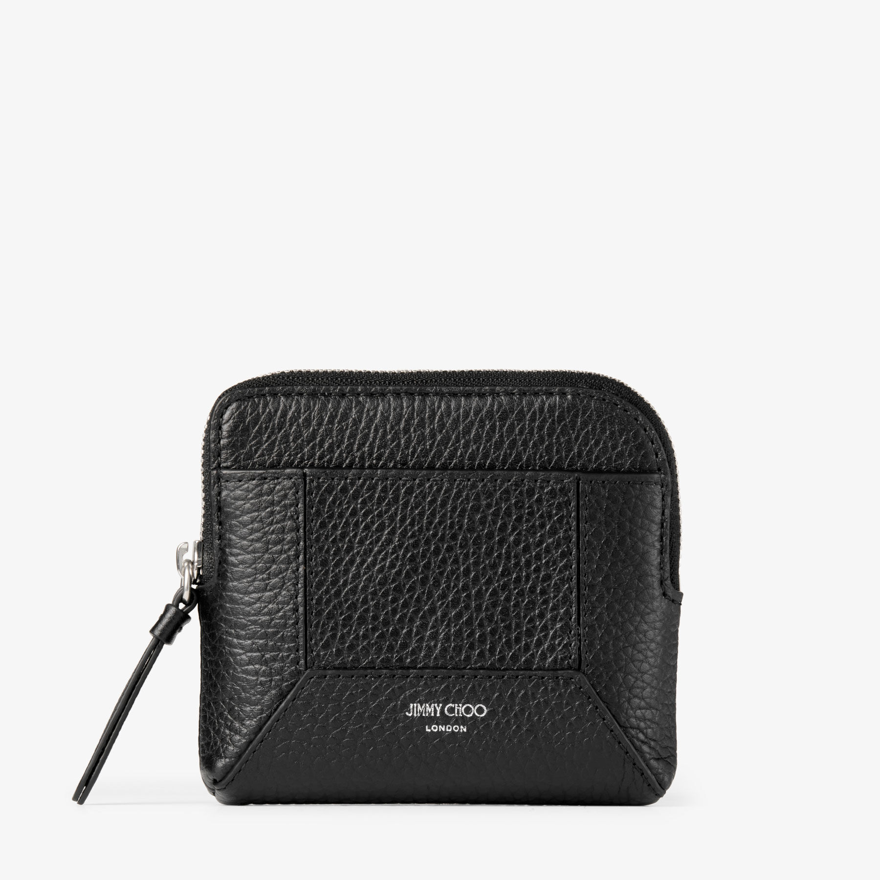 JIMMY CHOO クリスタル スター コンパクトジップ カードケース ダイヤモンド コンパクト カードケース M |ブラック グレイニー