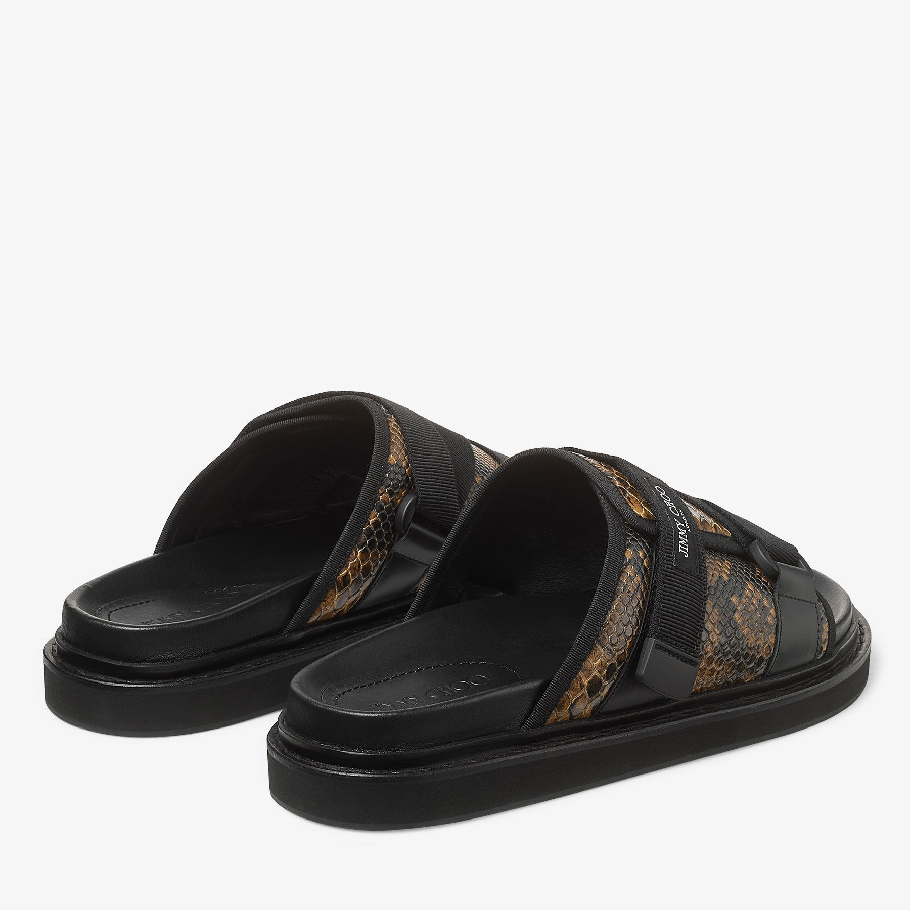 アーロー スライド | シガー スネークプリントレザー・スライド