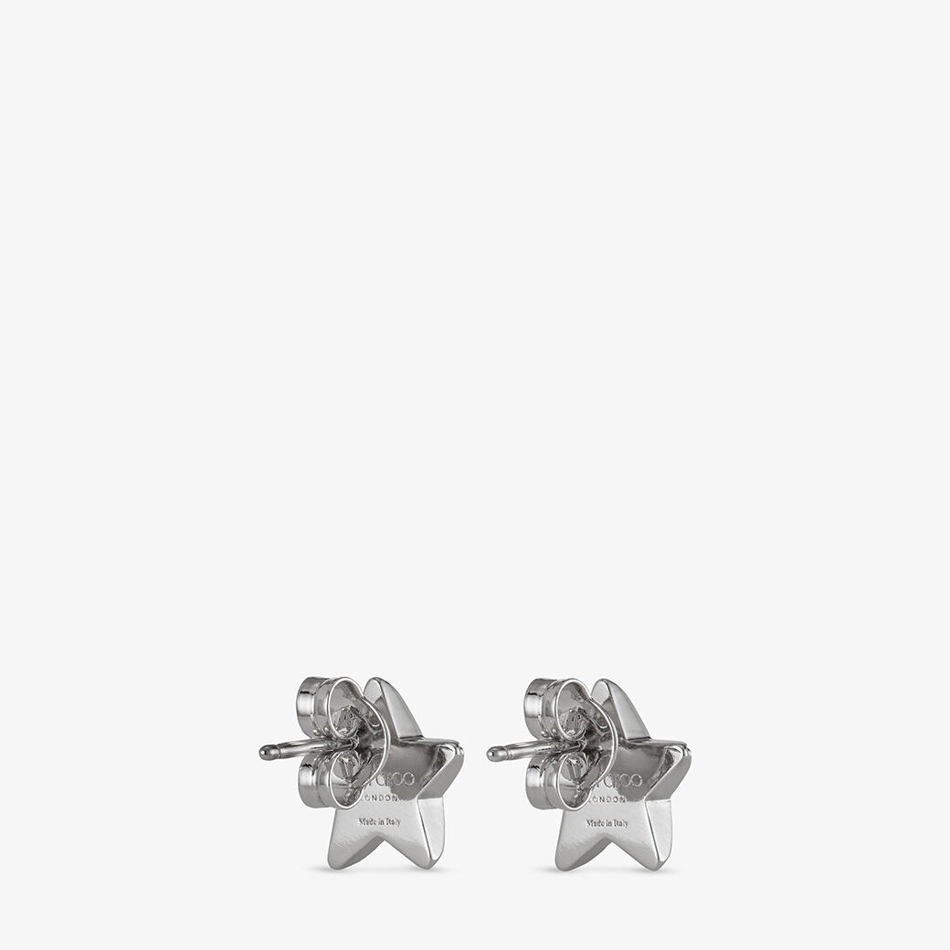 スワロフスキークリスタル付き シルバー仕上げメタル・JCスター スタッドピアス | JC Star Studs | ジュエリー・コレクション | ジミー  チュウ JP