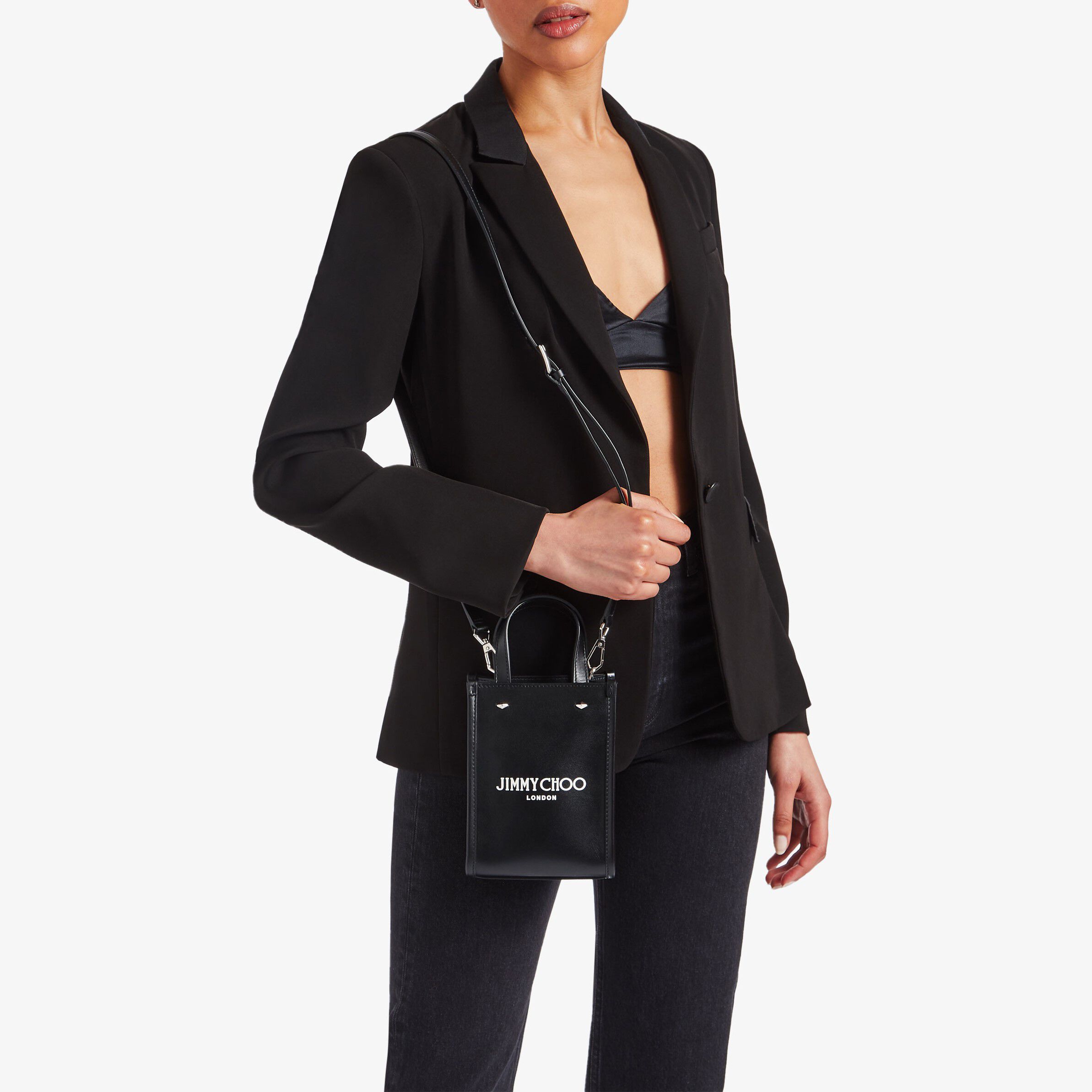 MINI N/S TOTE | ブラックレザー・ミニトートバッグ | 2023年サマー 