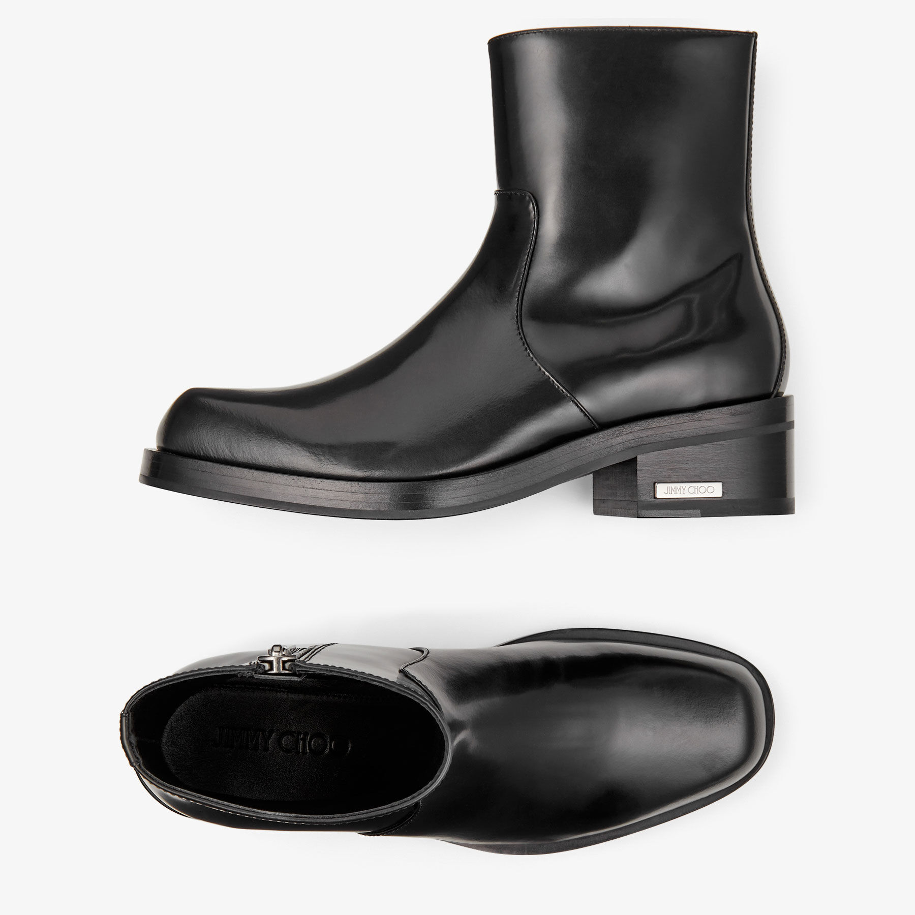 ELIAS ZIP BOOT | ブラック カーフレザー・ジップアップブーツ