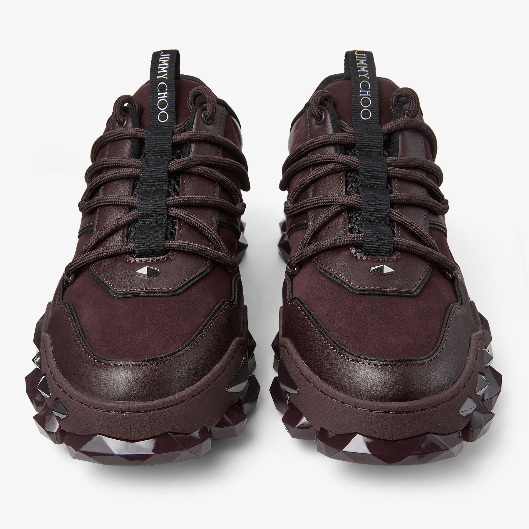 【高級】JIMMY CHOO ダイヤモンドソール レザースニーカー 美品 ダイヤモンド X II / M | ブラックレザー・スニーカー | ジミー