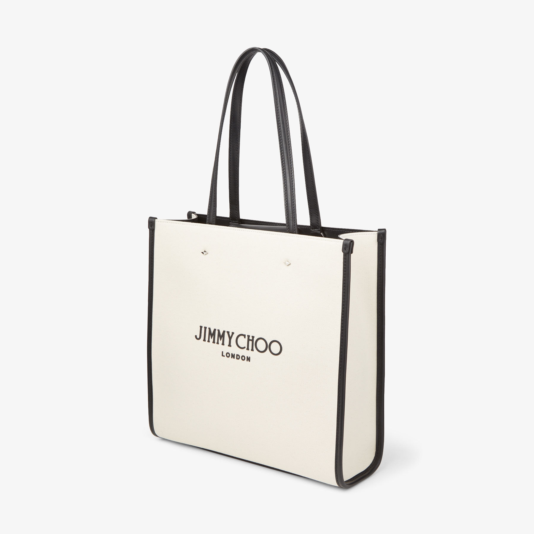 N/S TOTE/M | Natural キャンバス・トートバッグ - ジミー チュウ