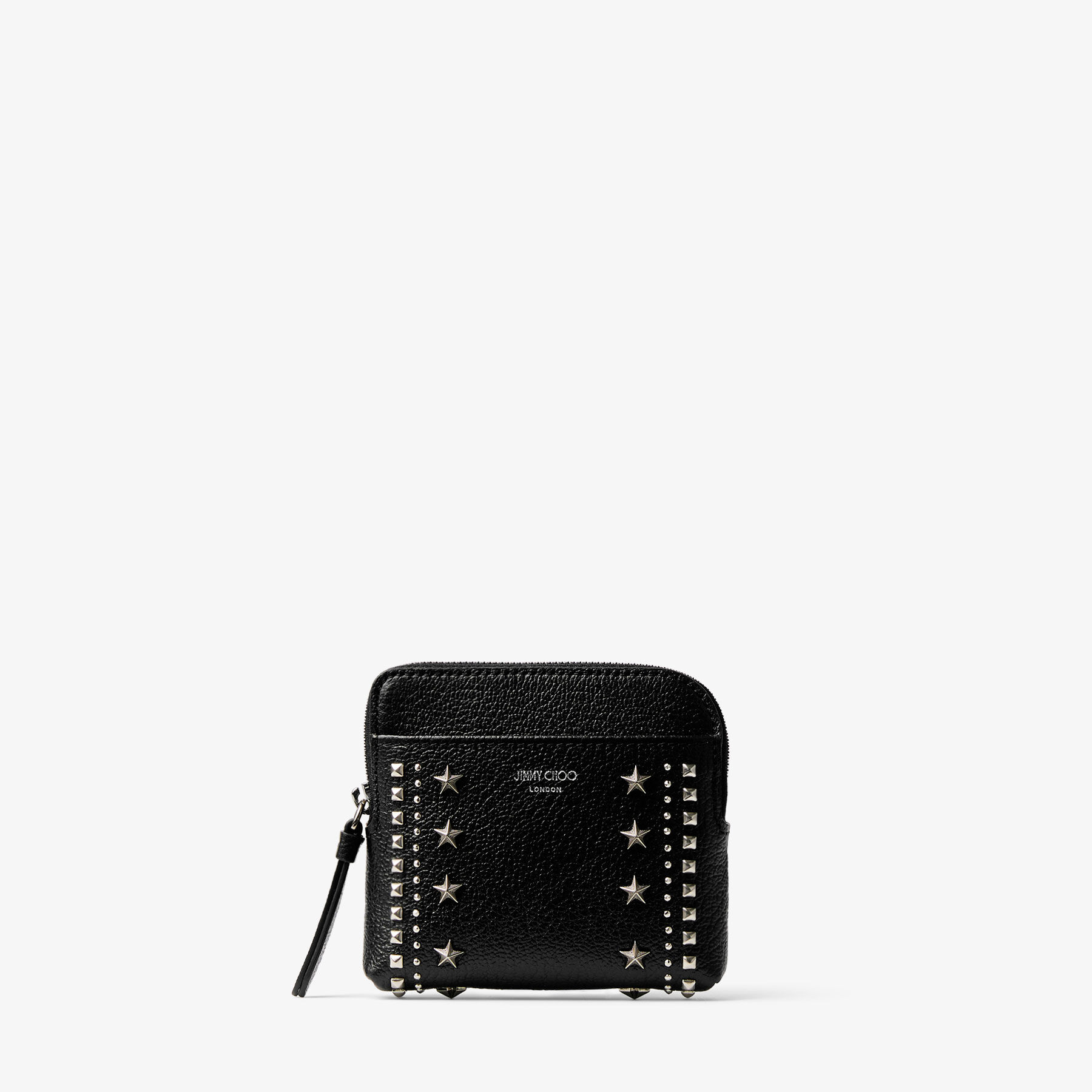 JIMMY CHOO ブラックレザー 財布 カードケース ケース メンズ カードケース｜レザー カードケース｜ジミー チュウ