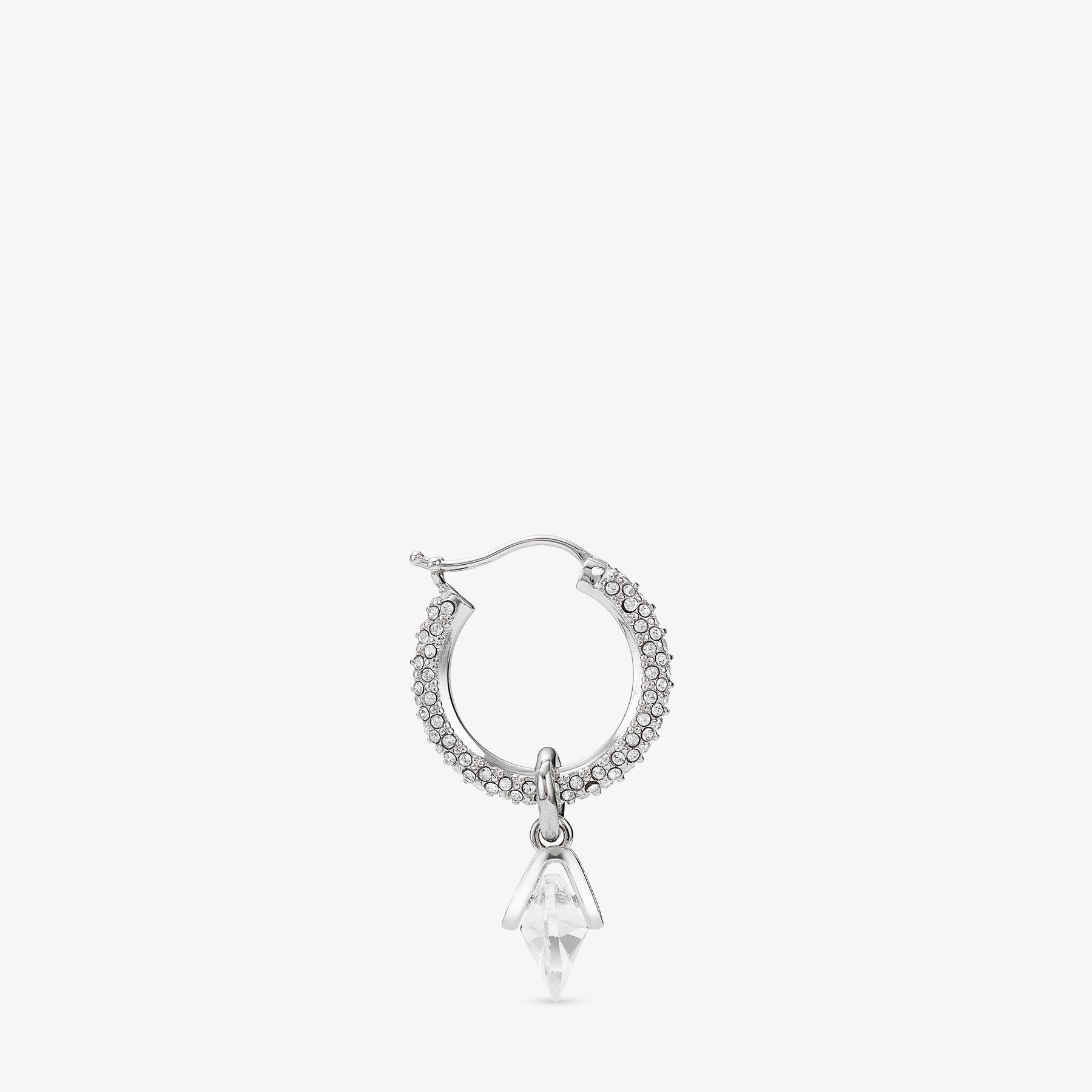 新作商品 Heart Hoops | クリスタル付き Silver 仕上げハート・フープ アクセサリー