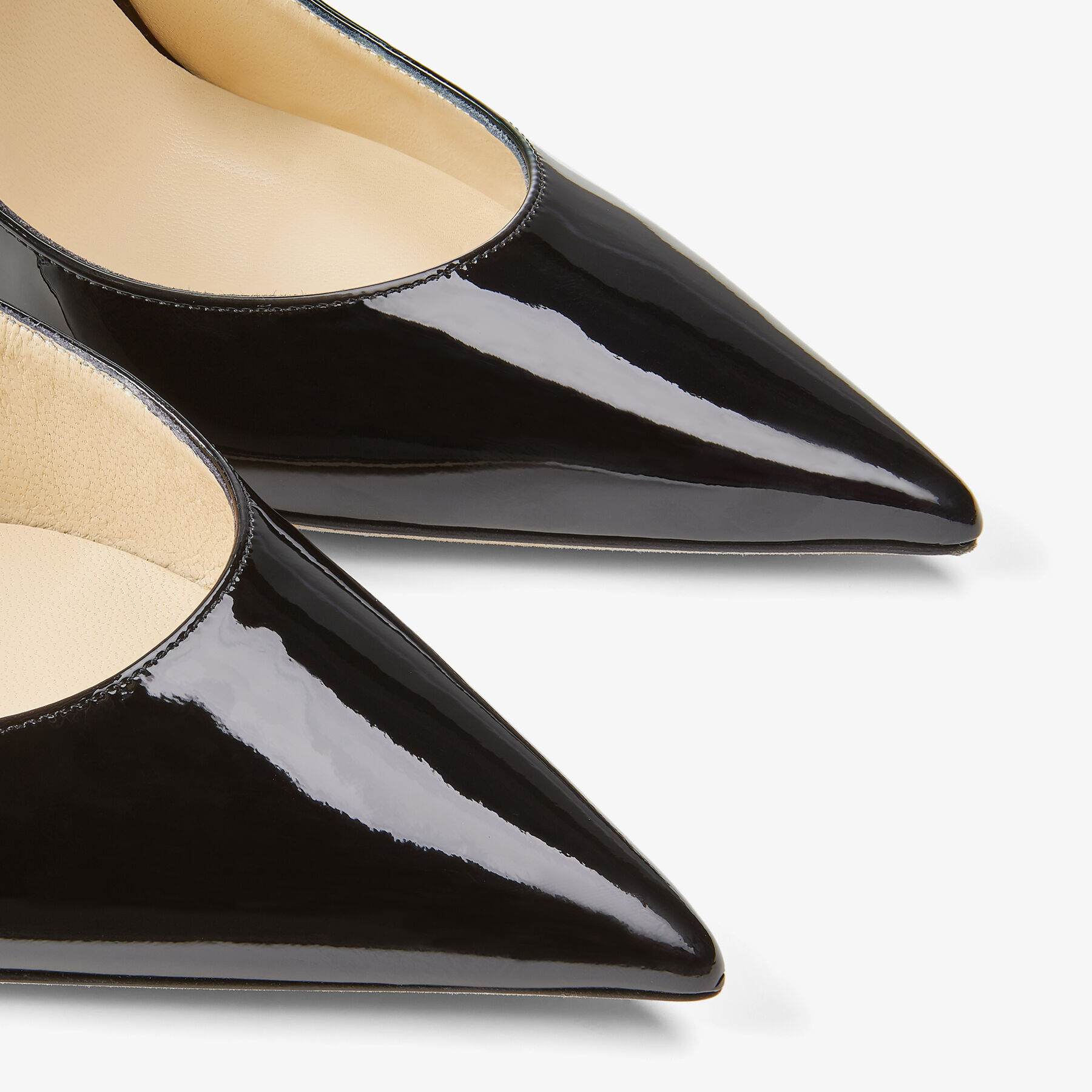 JIMMYCHOO]新品未使用クリスタルストラップ付きパテントレザー