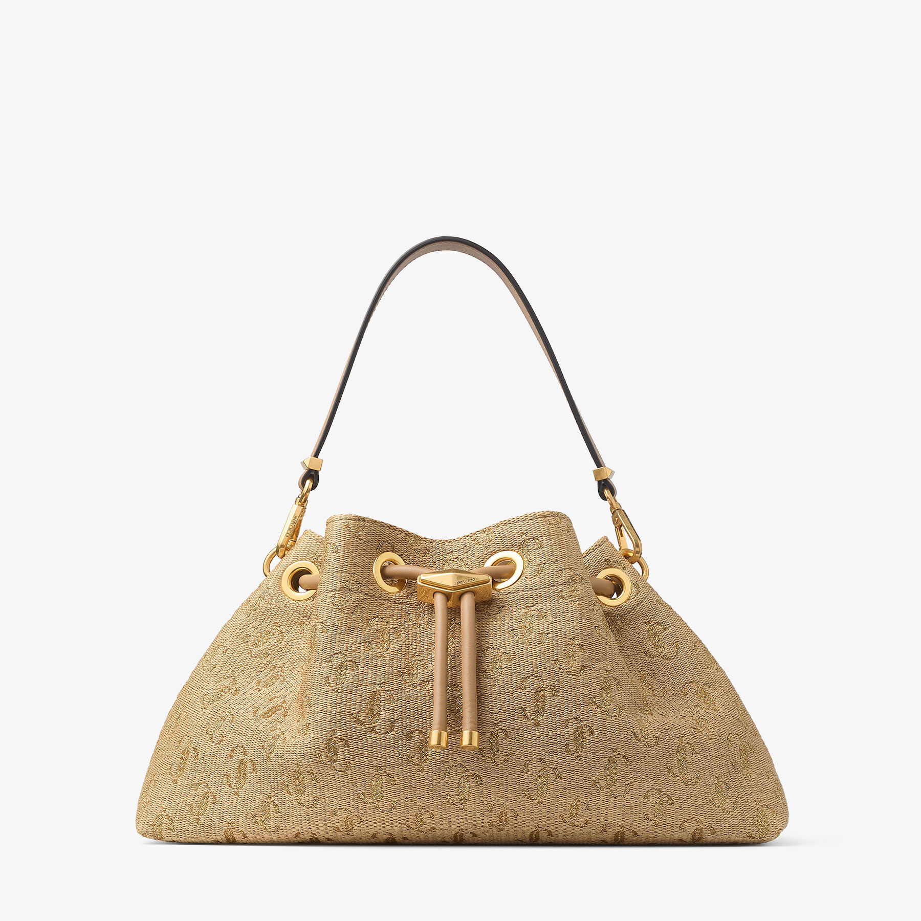 JIMMY CHOO★新作★ ナチュラル ラフィア・バッグ ダイヤモンド トート / S |ナチュラルラフィア・トートバッグ