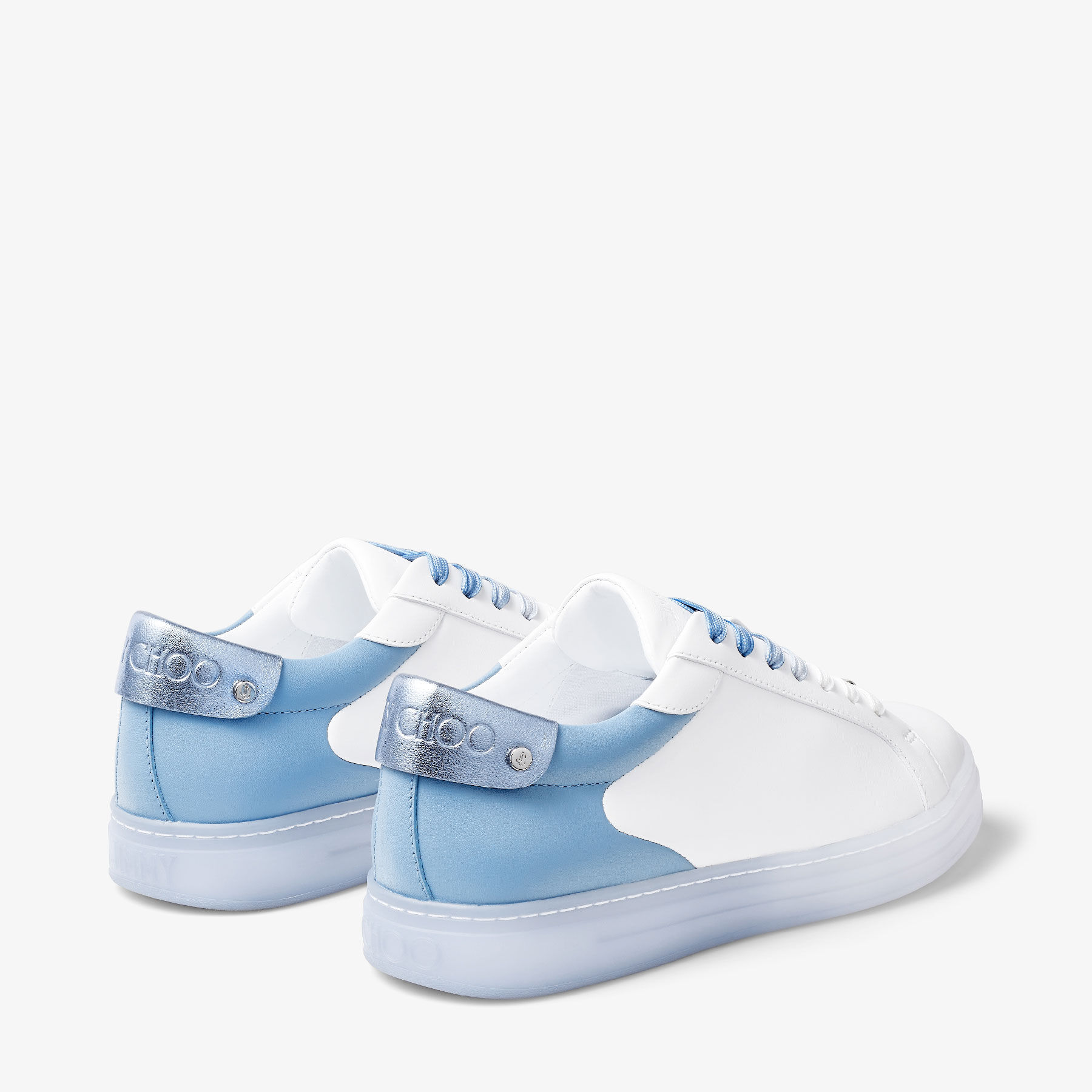 ROME/F | ホワイト X Smoky Blue レザー・ローカットスニーカー | 2023 