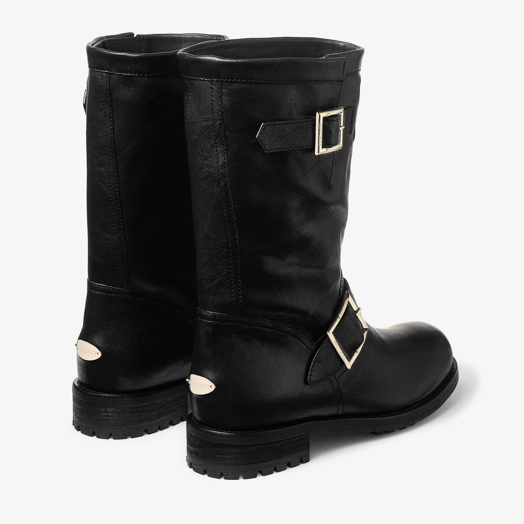 36.5 ジミーチュウ バイカーⅡ エンジニアブーツ 黒 レザー 楽天市場