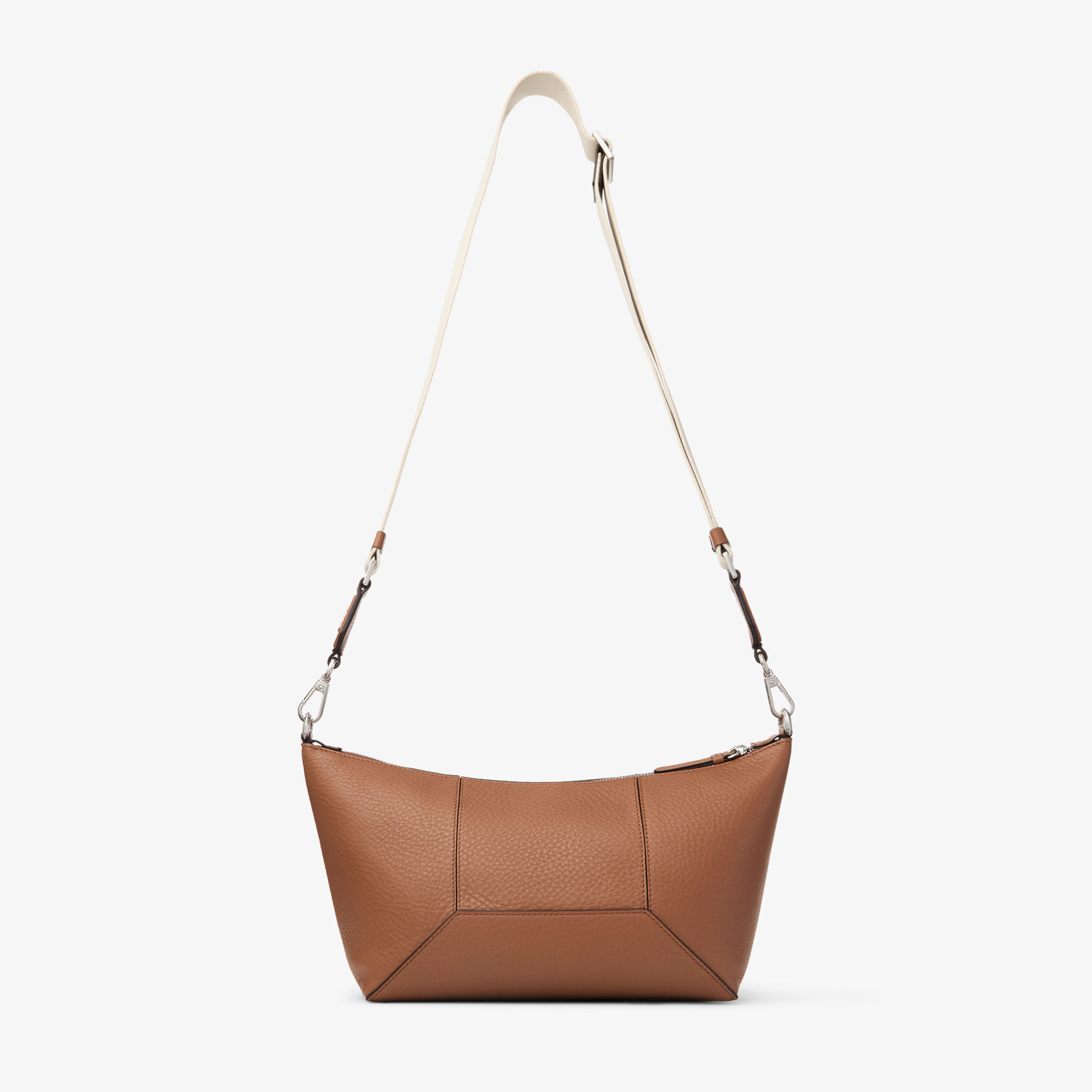 ダイヤモンド ジップ クロスボディ | タン ソフトグレイニーレザー