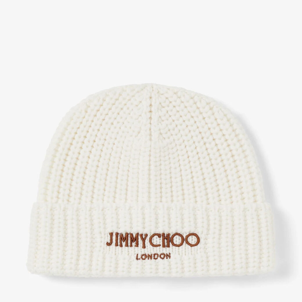 【理紗】JIMMY CHOO ジミーチュウ ニットキャップ ビーニー ギフトにも♪【Jimmy Choo】キャッシュウール ニット帽 (Jimmy Choo