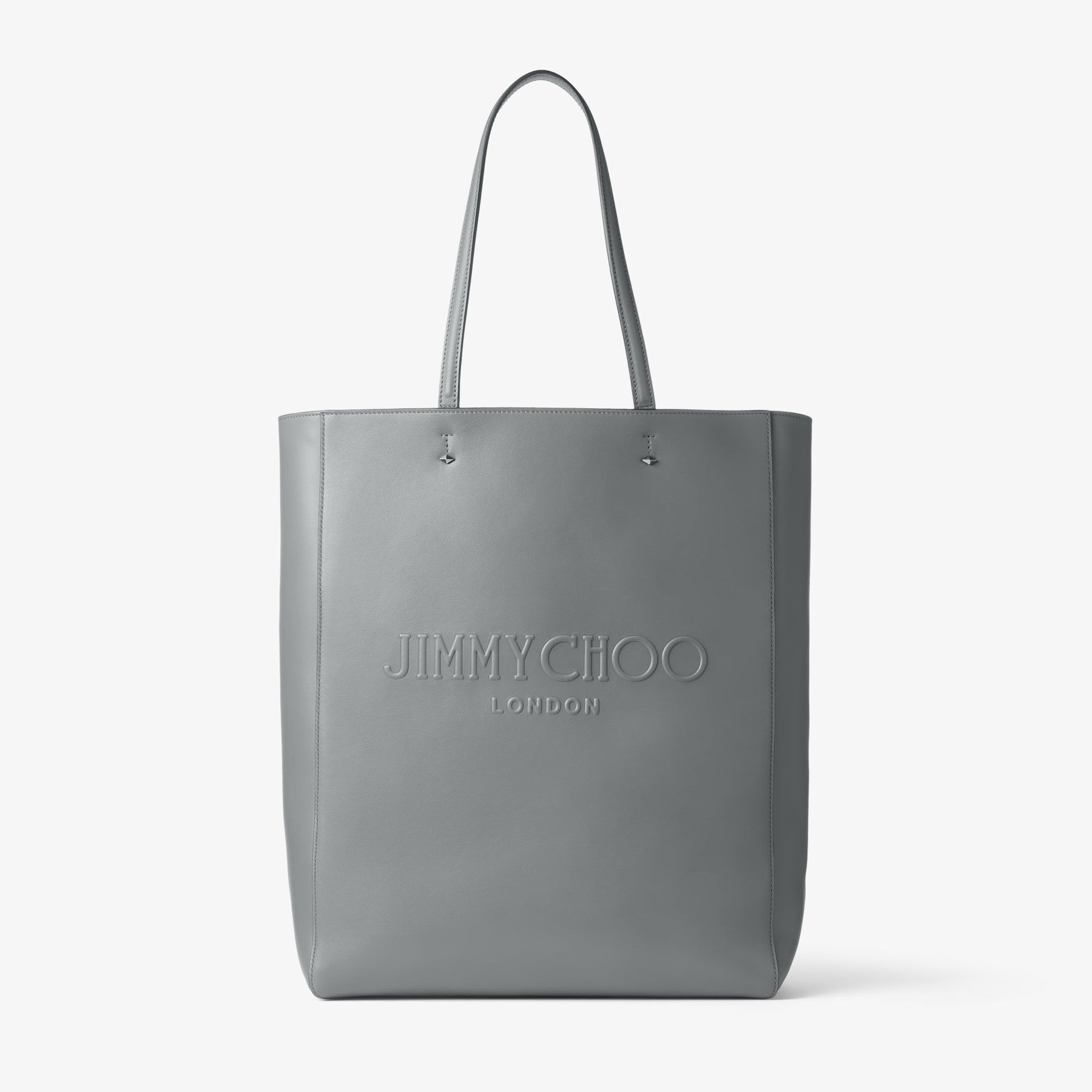 Lenny | Storm/Gunmetal Embossed Leather Tote Bag | JIMMY CHOO
