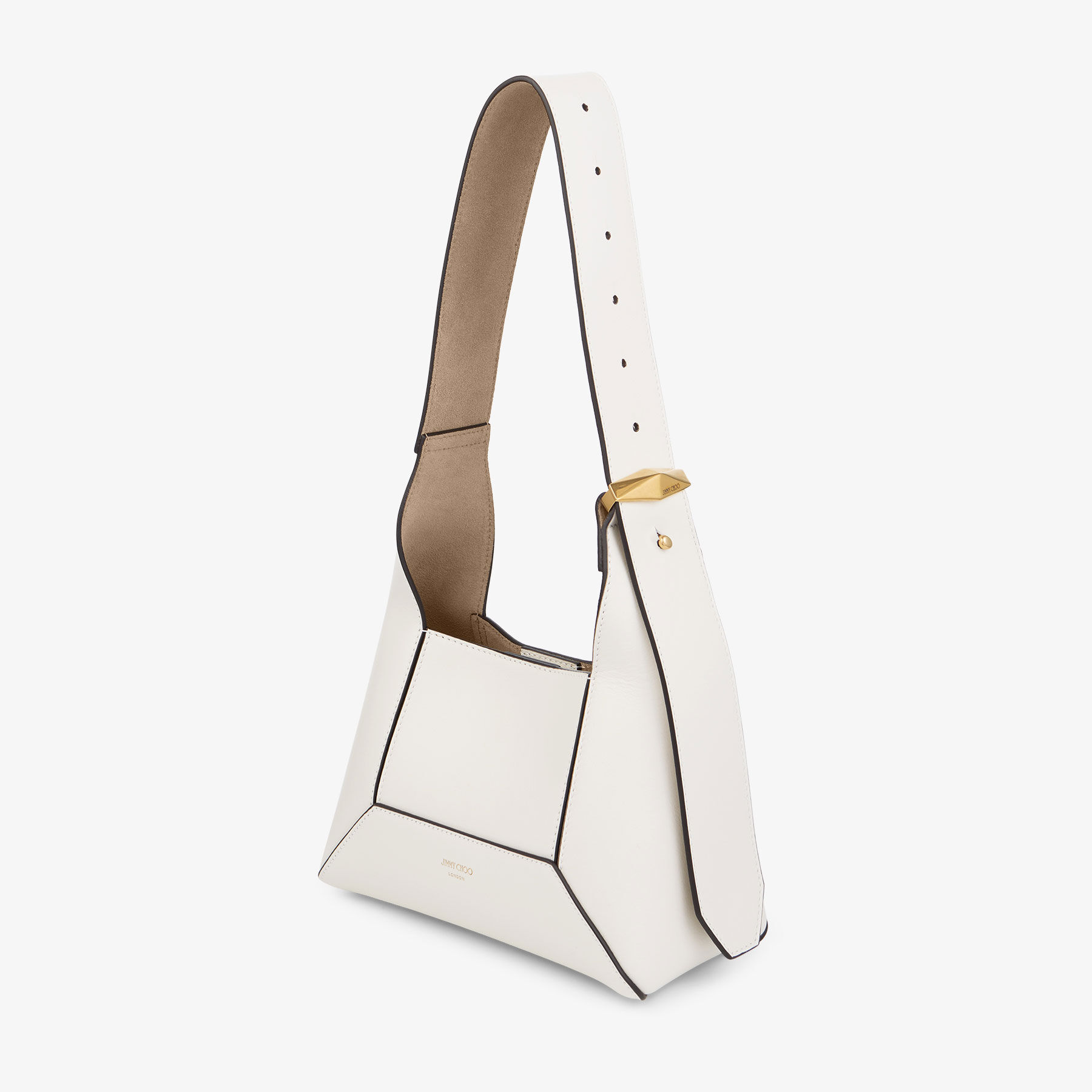 JIMMYCHOO ジミーチュウ　ボディ　スリング　ショルダーバッグ ダイヤモンド ホーボー / S | ラテ レザー・ショルダーバッグ | ジミー