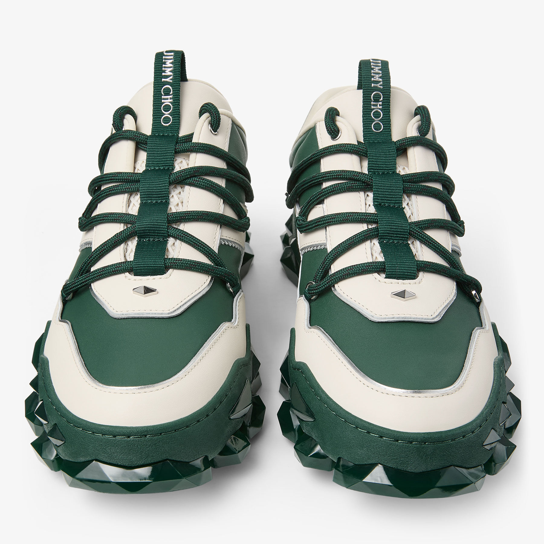 みーたん ダイヤモンド X II / M | ラテホワイトレザー・スニーカー | ジミー チュウ