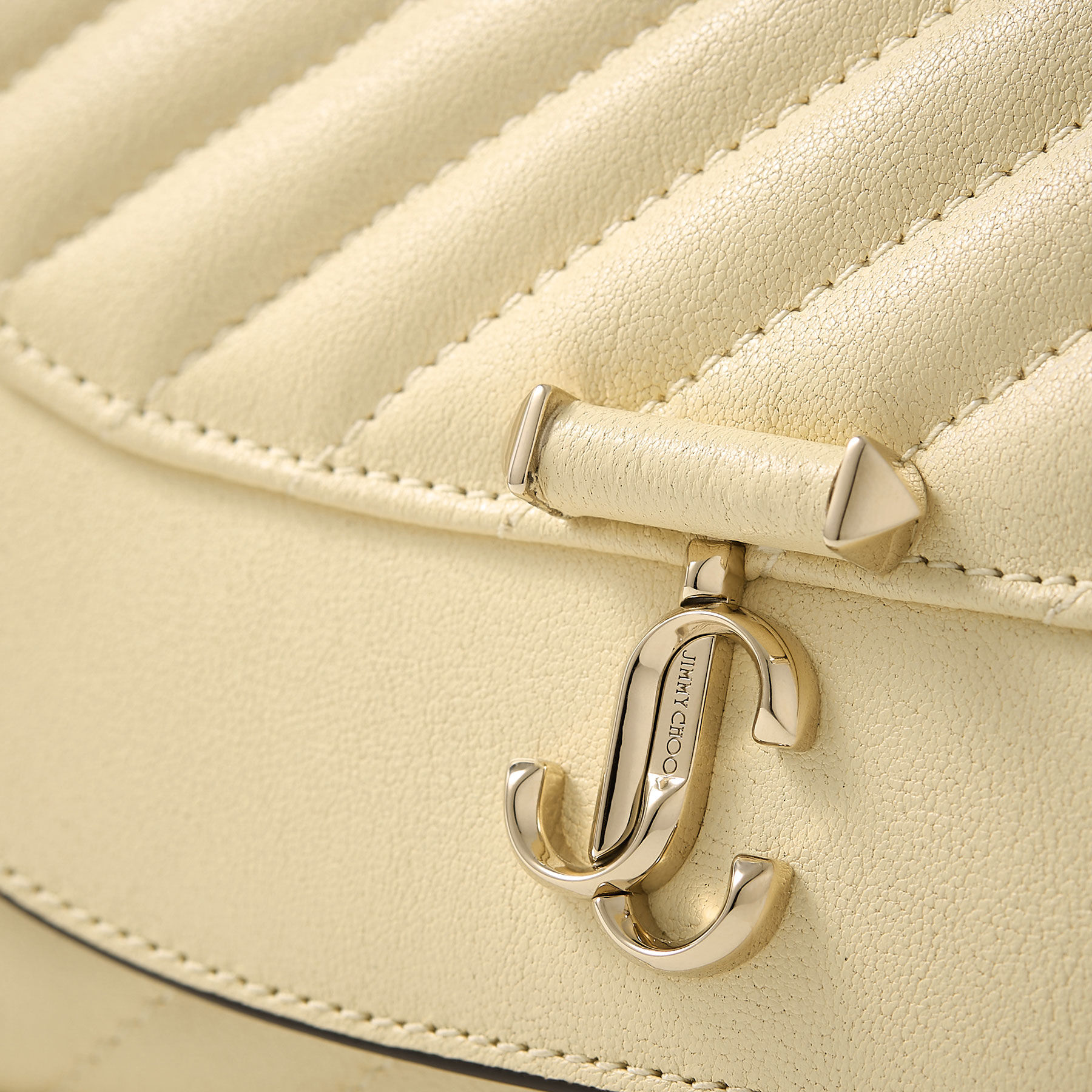 Jimmy Choo ジミーチュウ ウォレットバッグ コンパクトジップ ウォレット | シャンパーニュ メタリック