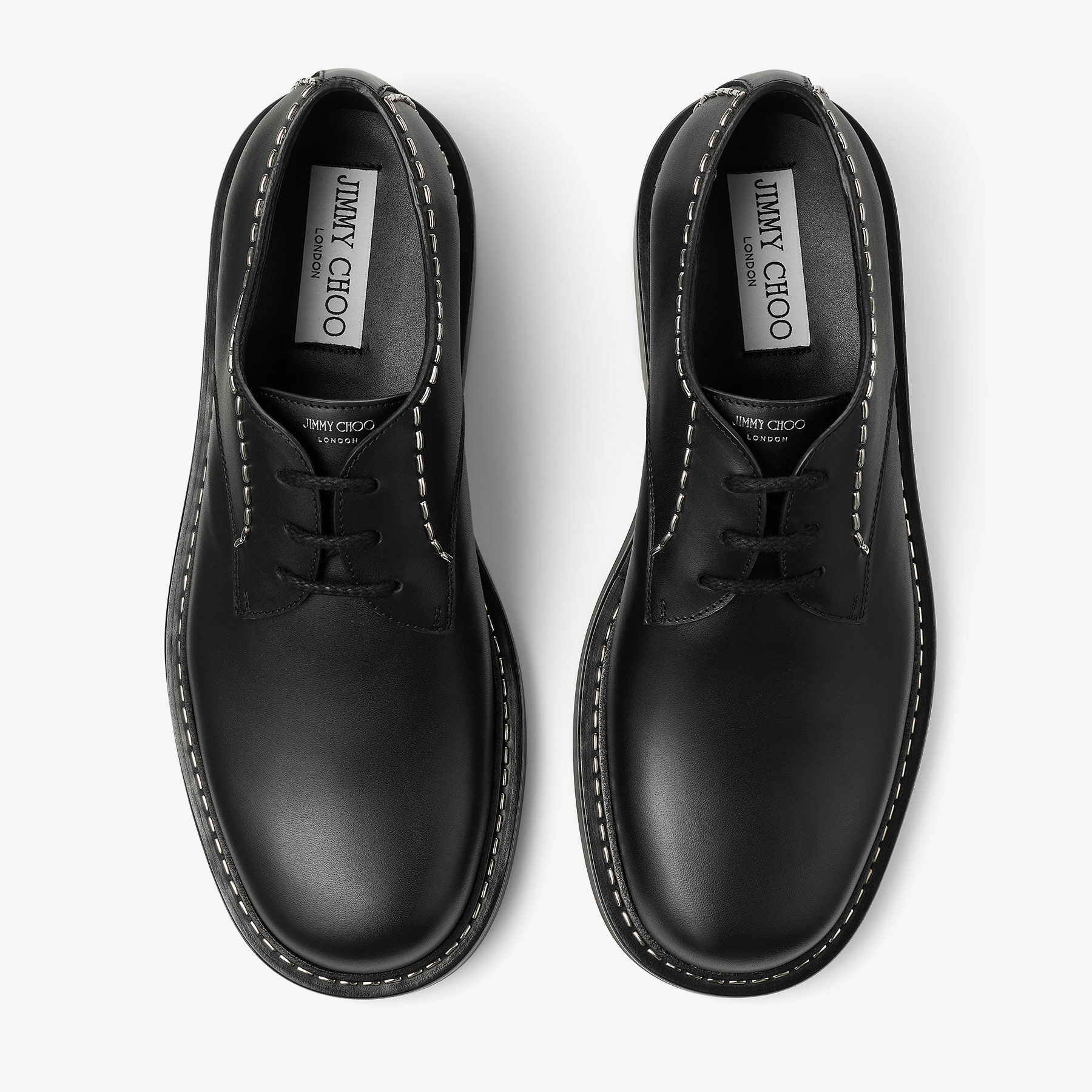 ローワン ダービー | ブラック ボックスカーフレザー・メタルウェルト