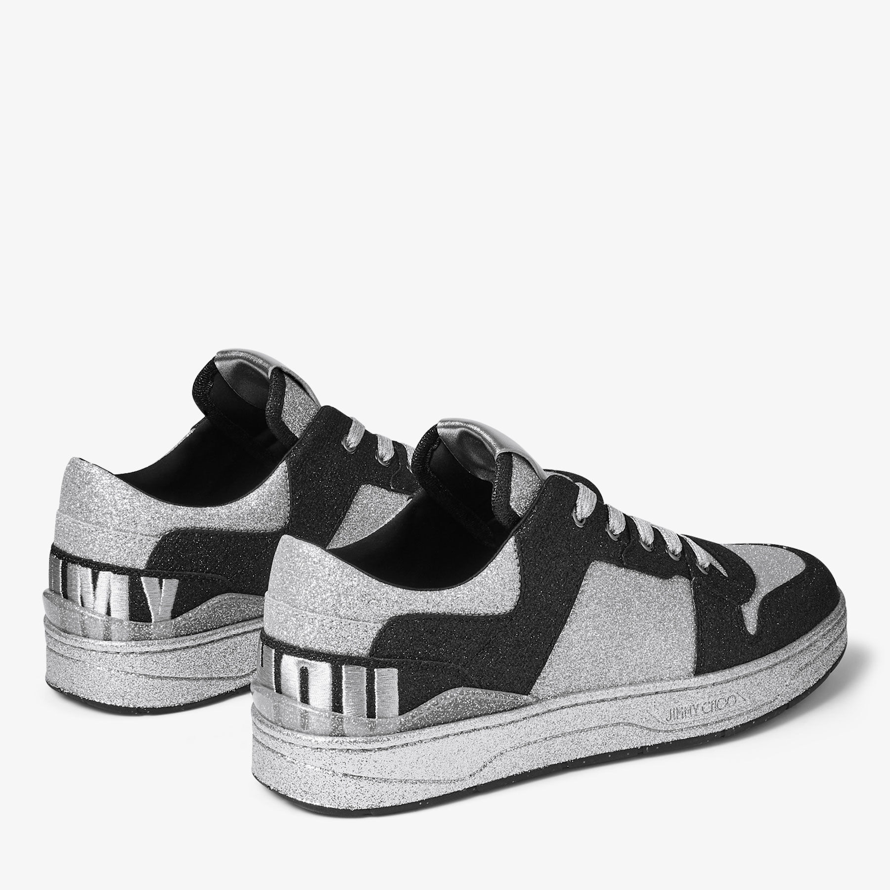 Florent/M|ブラック グリッターファブリック・スニーカー| ジミー  