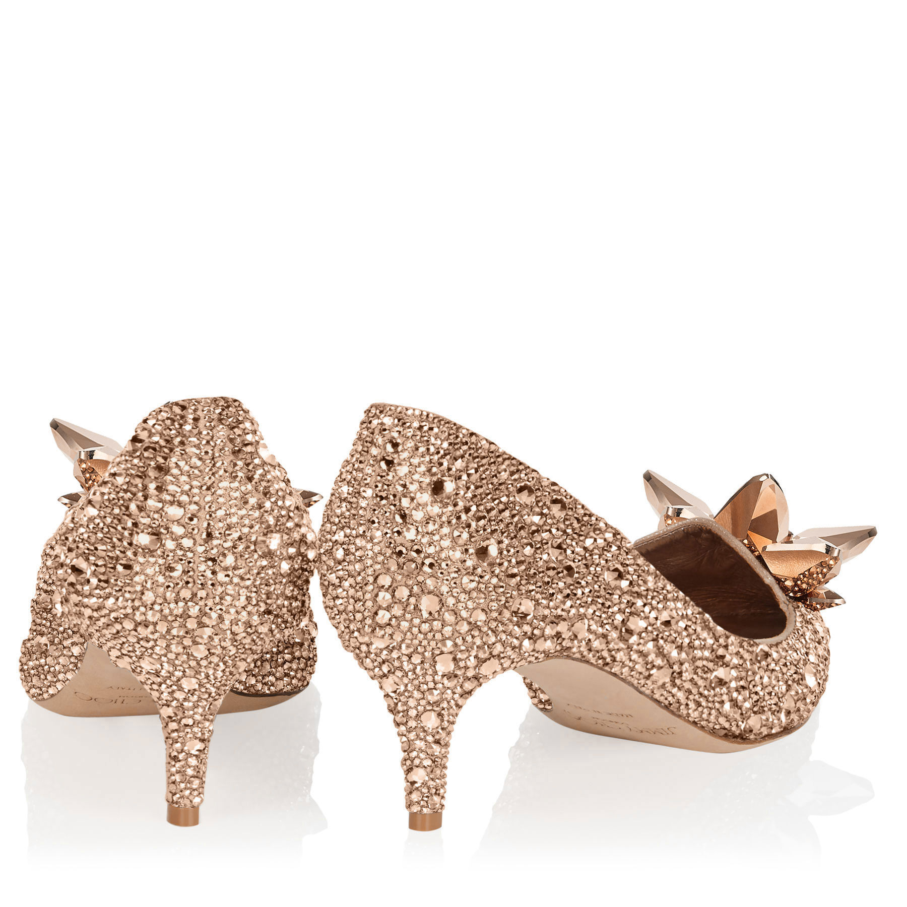 衝撃の激安コスパ・掘り出し物も Rose Gold ALLURE | パンプス トゥ ポインテッド クリスタル 靴