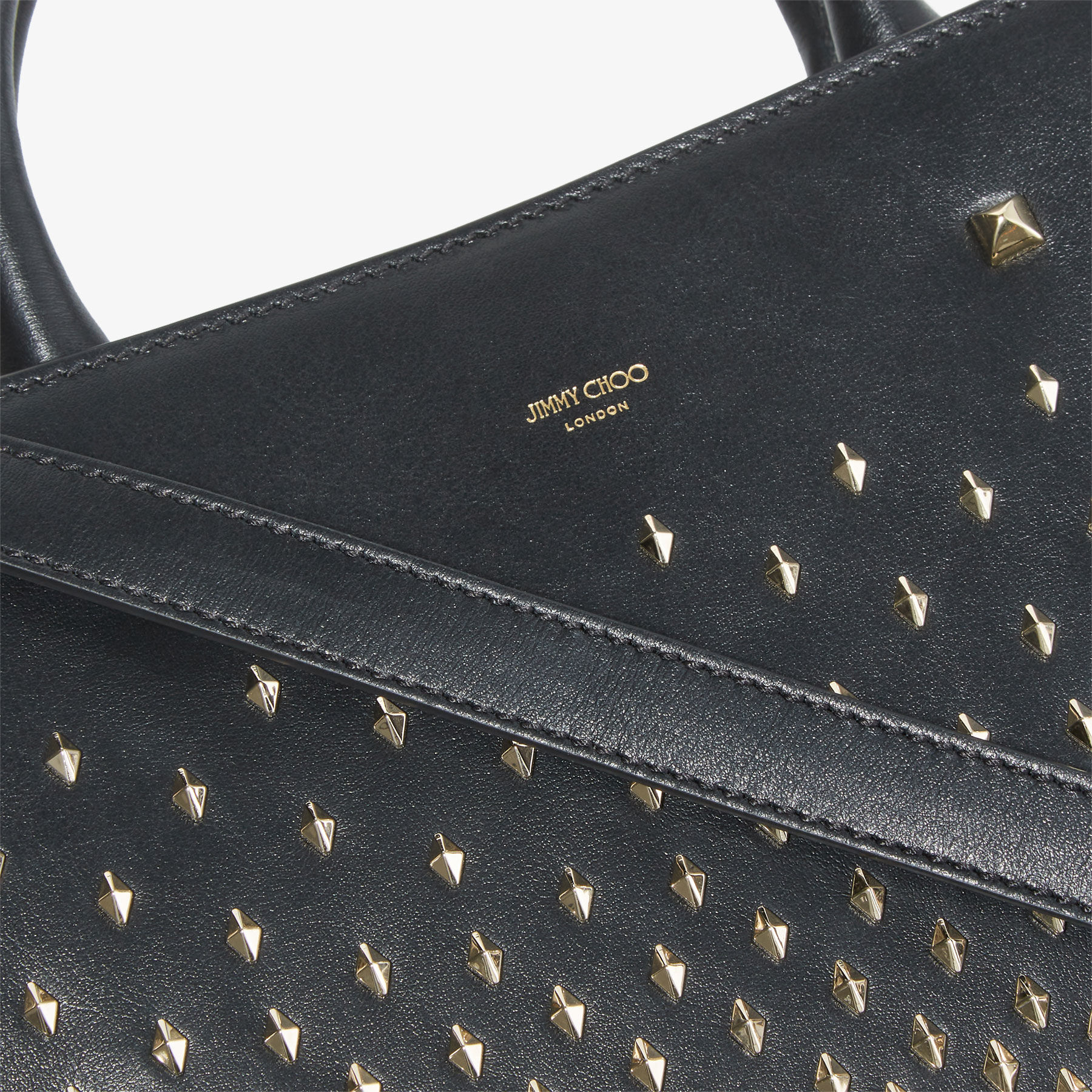AVENUE S TOTE | スタッズ付き ブラックレザー・トートバッグ | 2023年 