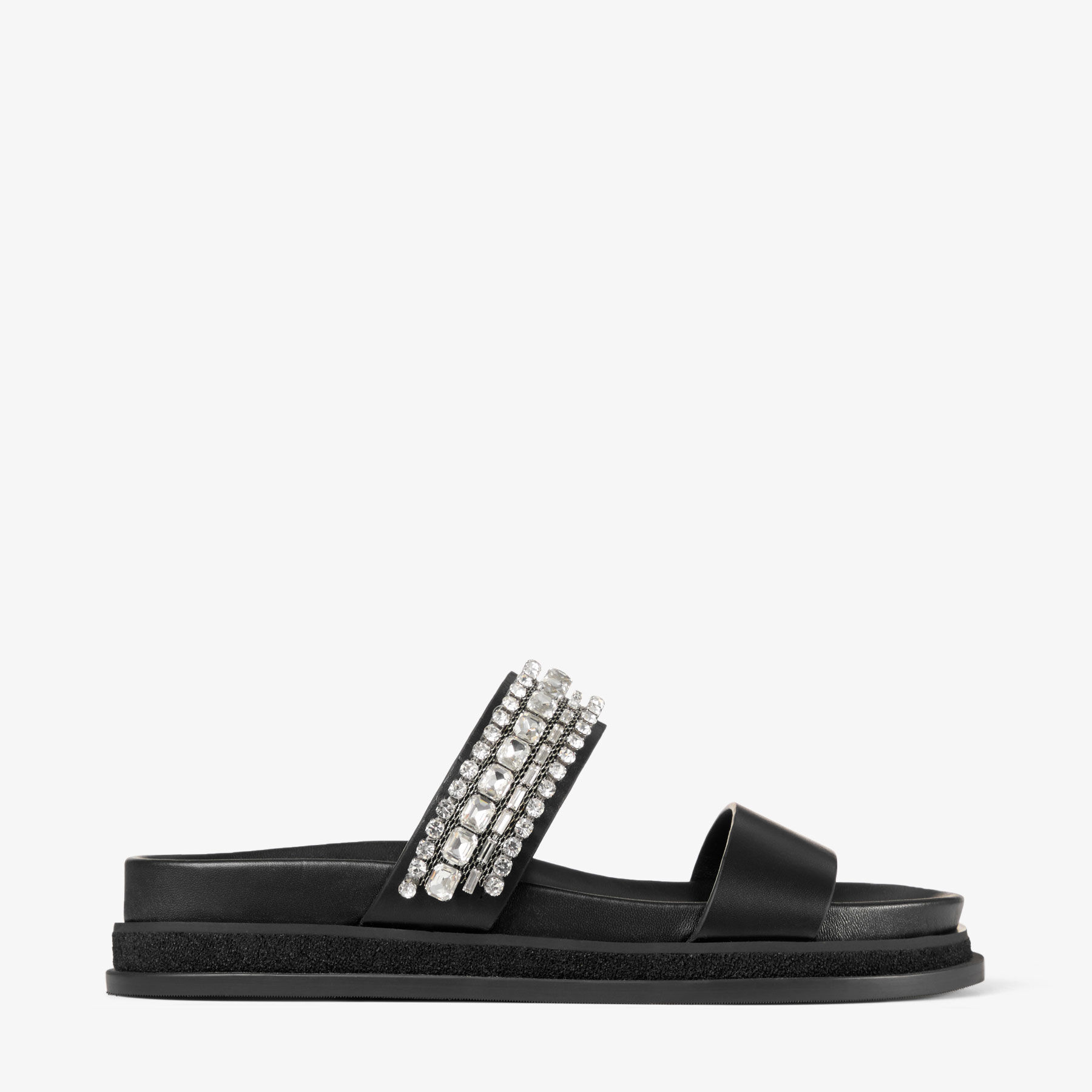 ジミーチュウレザーフラットサンダルエンボスロゴTIARET FLAT