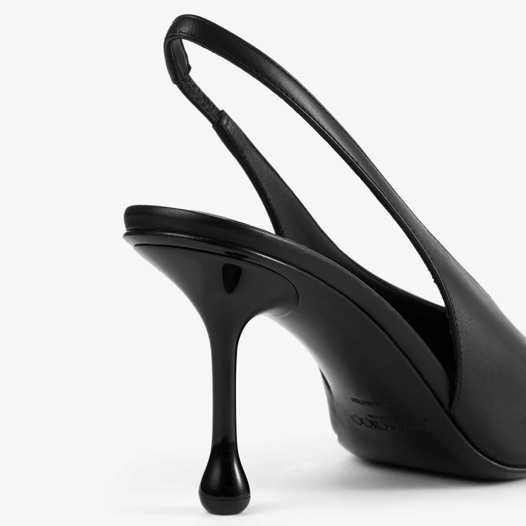 イサ 80 | ブラック カーフレザー・スリングバック | ジミー チュウ