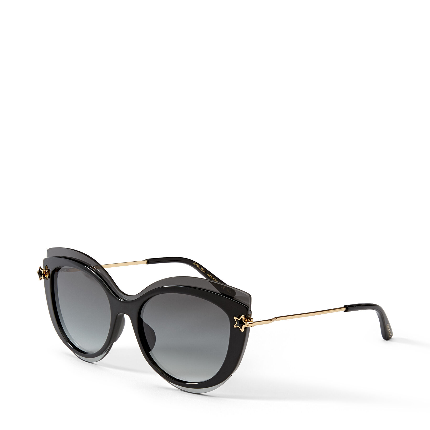 Dark Grey シェ デッドレンズ付き Black X Rose Gold キャットアイサングラス Clea 年 春夏コレクション ジミー チュウ Dark Grey シェ デッドレンズ付き Black X Rose Gold キャットアイサングラス Clea 年 春夏コレクション ジミー チュウ
