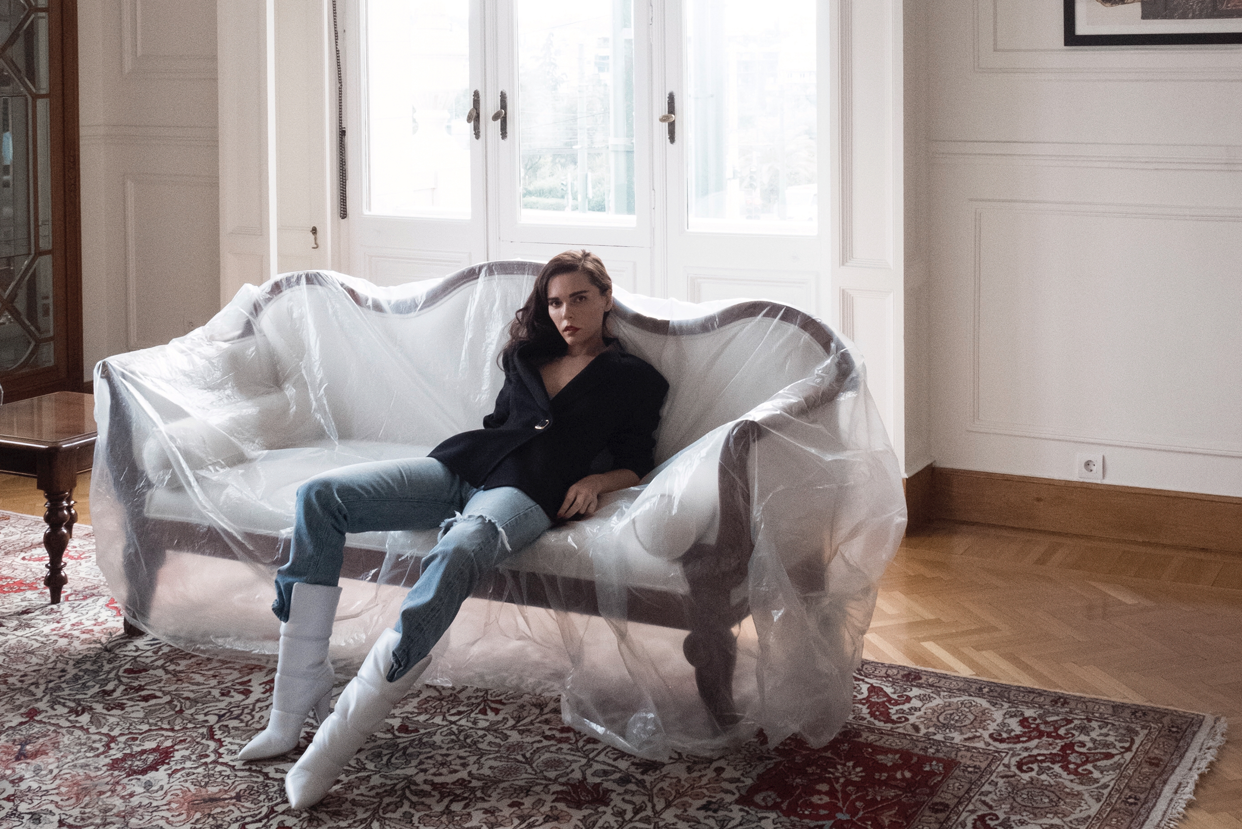 Evangelie Smyrniotaki wearing SARA