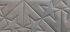GRAPHIC STAR PRINT EMBOSSED LEATHER