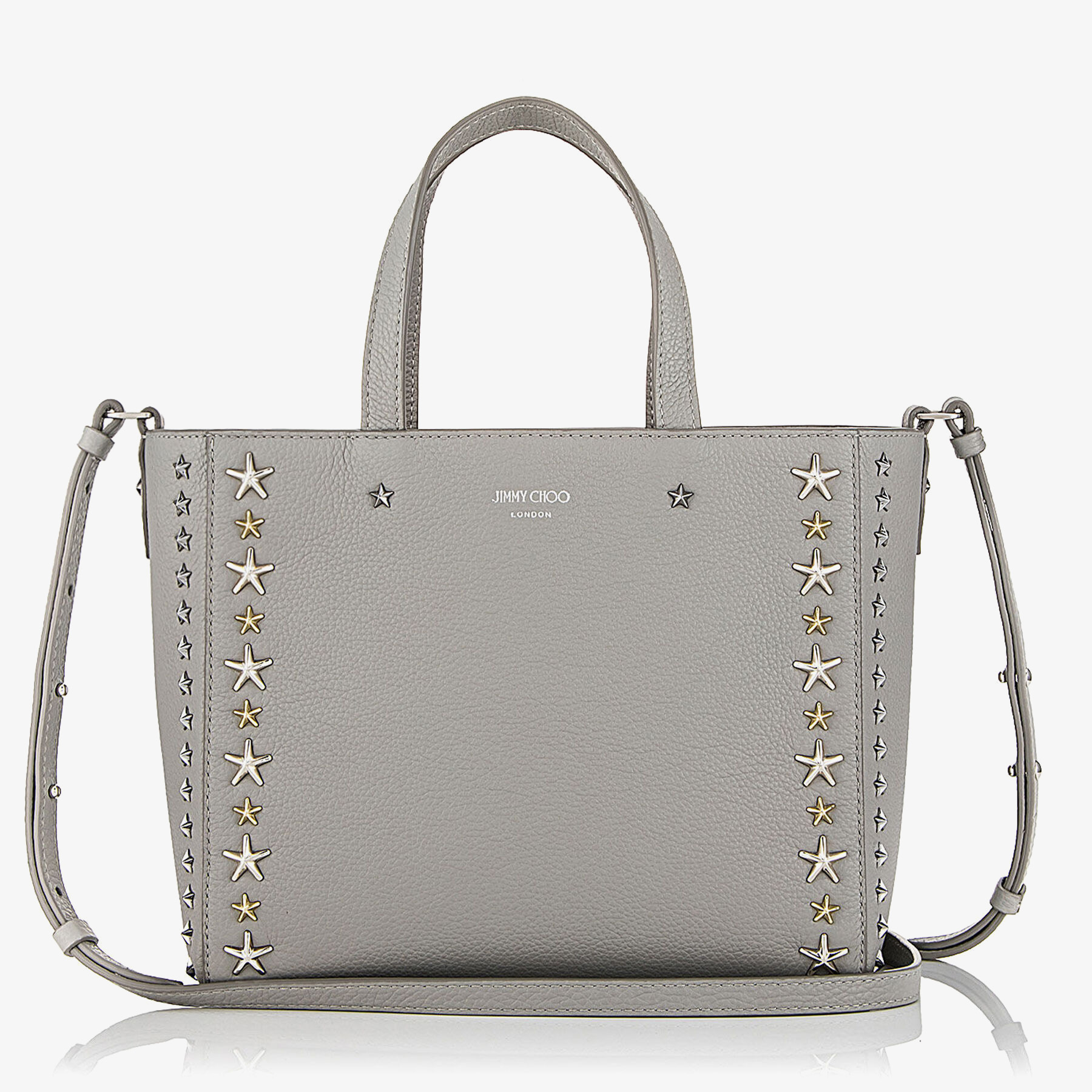 ミックススタースタッズ付き Moonstone ソフトグレイニーカーフ 
