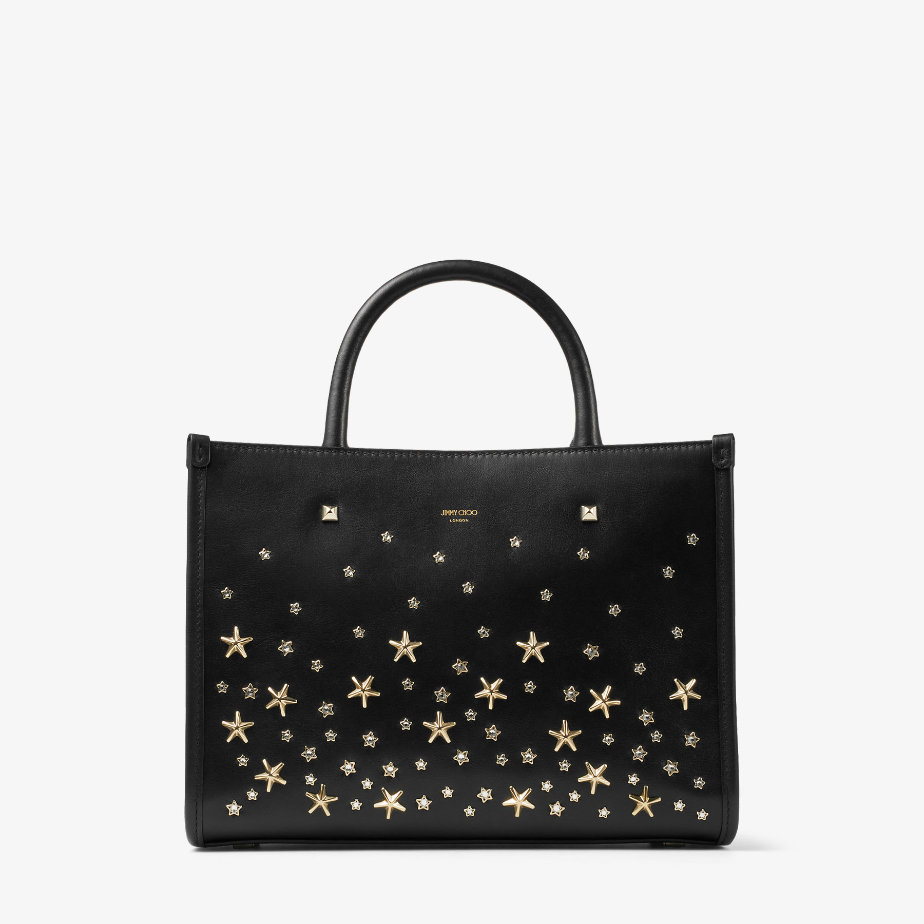 AVENUE S TOTE | スタッズ付き ブラックレザー・トートバッグ 